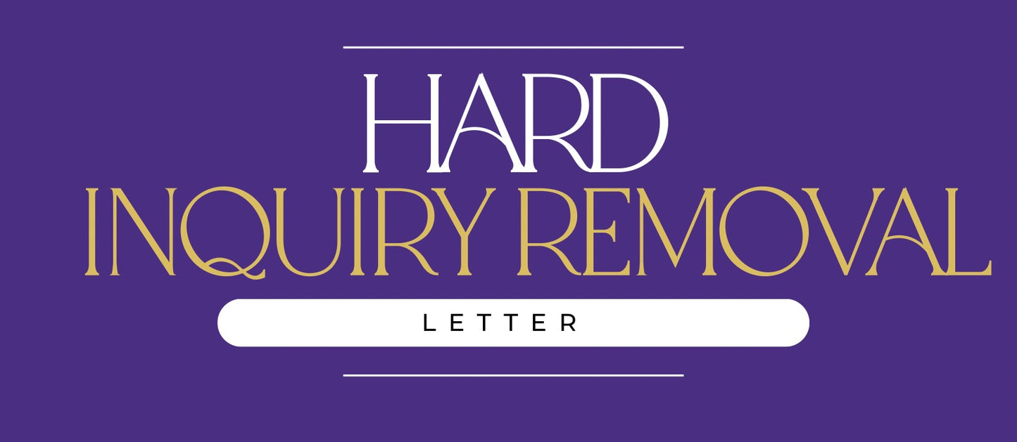 Hard Inquiry Removal Letter