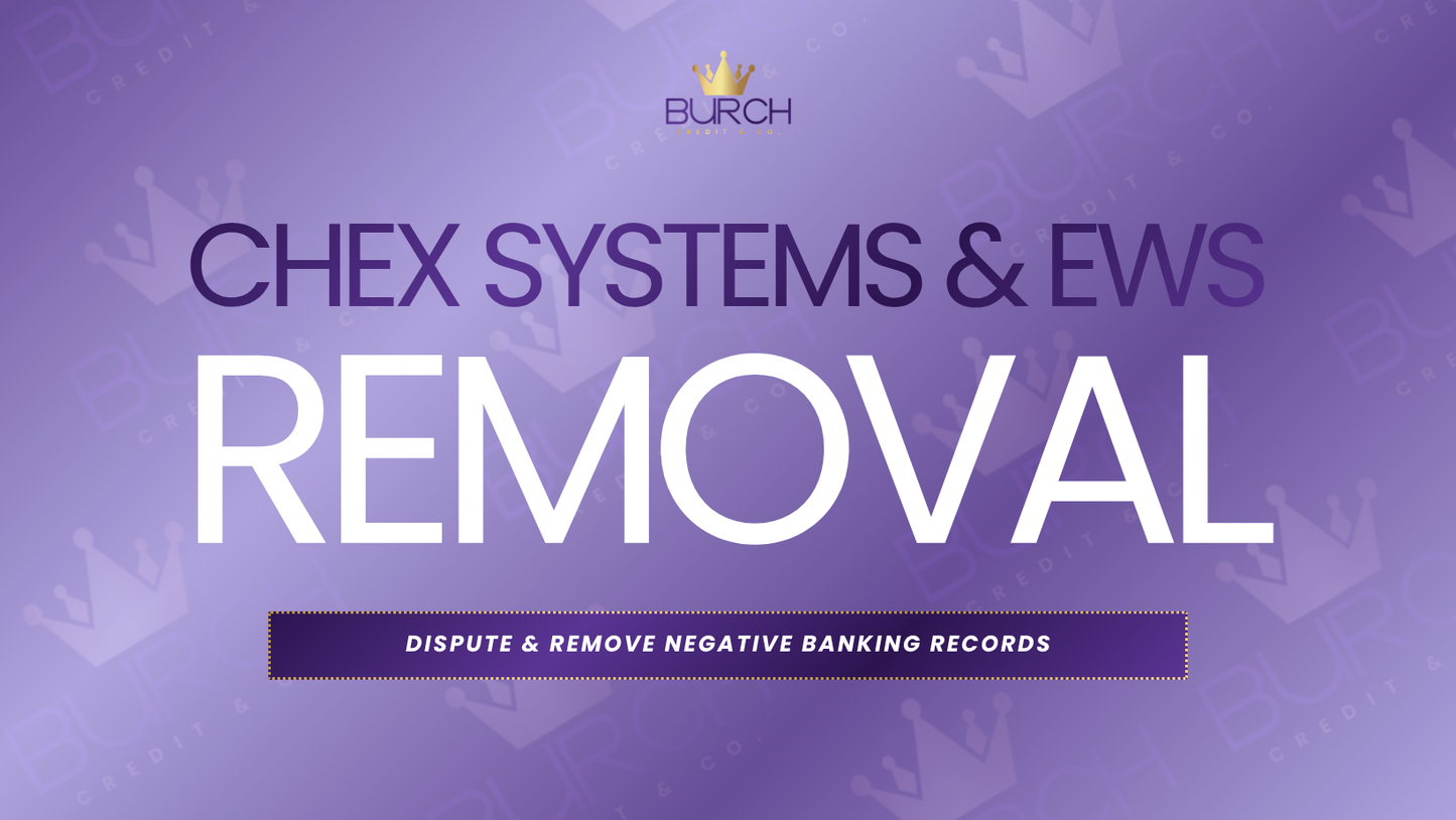 Credit dispute assistance service for ChexSystems and banking record removal